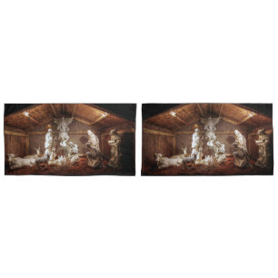 Christmas Advent Jesus Nativity Manger Scene Pillowcase