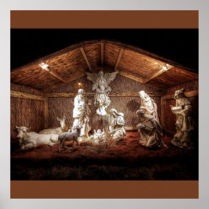 Christmas Advent Jesus Nativity Manger Scene Poster