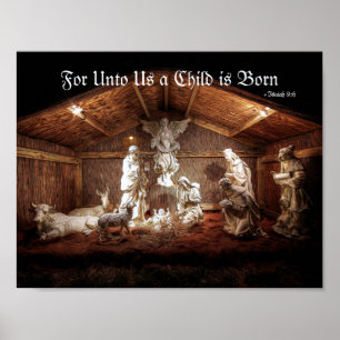 Christmas Advent Jesus Nativity Manger Scene Poster
