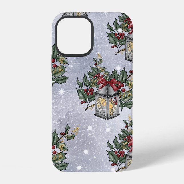 Christmas Advent Lantern Pattern iPhone Case (Back)