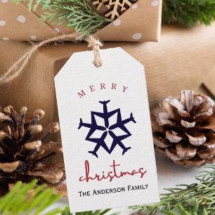 Christmas Aeroplane Snowflake Photo Funny Aviation Gift Tags