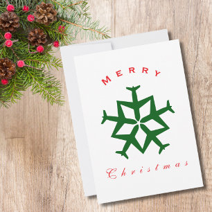 Christmas Aeroplane Snowflake Photo Funny Aviation Holiday Card