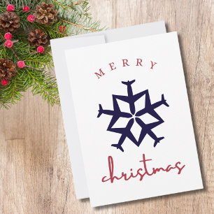 Christmas Aeroplane Snowflake Photo Funny Aviation Holiday Card