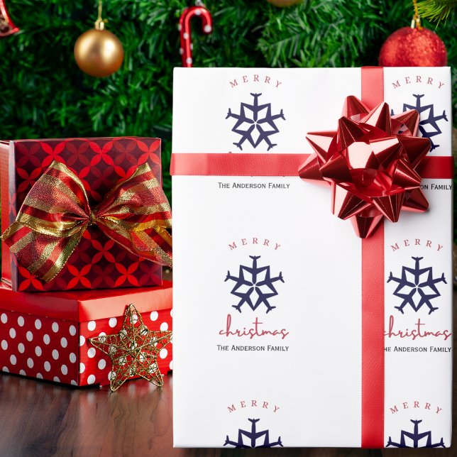 Christmas Aeroplane Snowflake Photo Funny Aviation Wrapping Paper (Creator Uploaded)