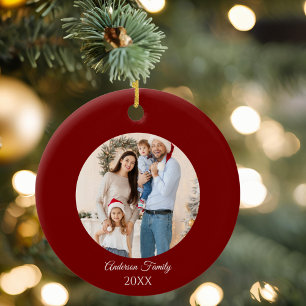 Christmas Aeroplane Snowflake Photo Modern Aviatio Ceramic Tree Decoration