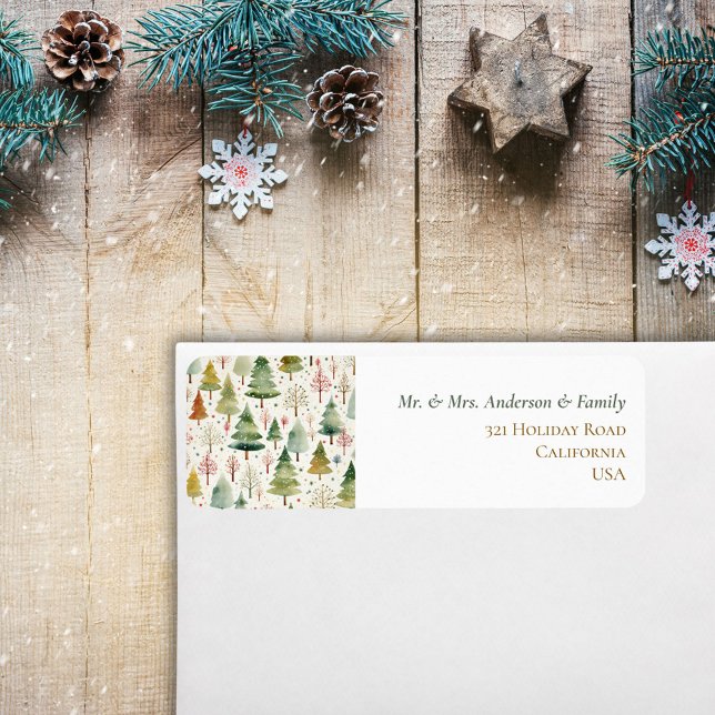 Christmas Aesthetics Watercolor Forest Trees (Creator Uploaded)