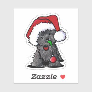 Christmas Affenpinscher Vinyl Sticker
