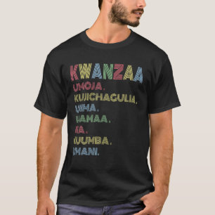 Christmas African American Kwanzaa Family Pyjamas T-Shirt