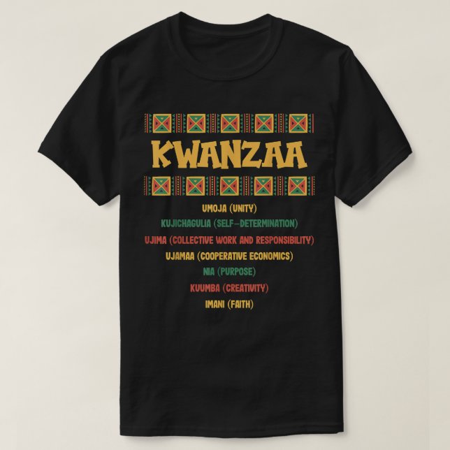Christmas African American  Kwanzaa  T-Shirt (Design Front)