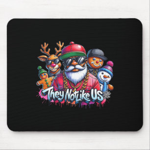 Christmas African Santa They Not Like Us Merry Chr Mouse Mat