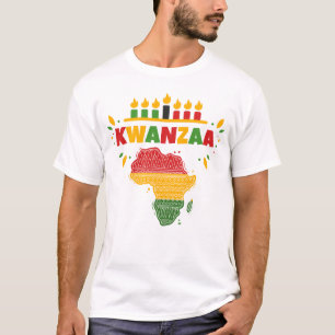 Christmas African Vibrant Africa Happy Kwanzaa T-Shirt