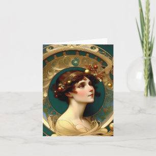 Christmas - AI - Art Nouveau - C Card