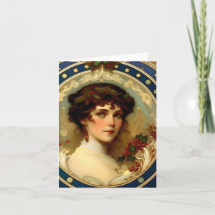 Christmas - AI - Art Nouveau - E Card