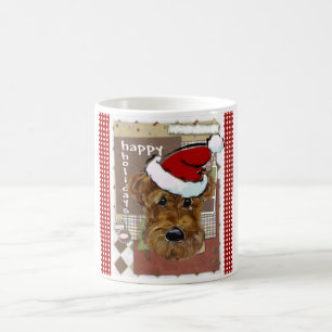 CHRISTMAS AIREDALE COFFEE MUG
