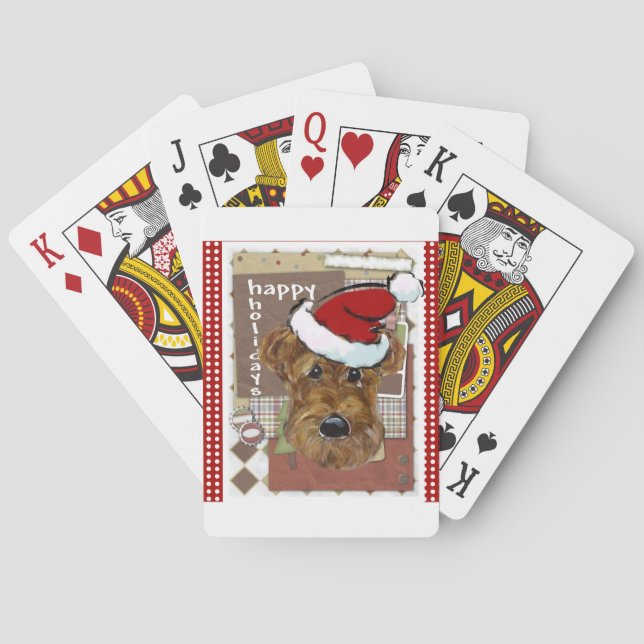 CHRISTMAS AIREDALE PLAYING CARDS (Back)
