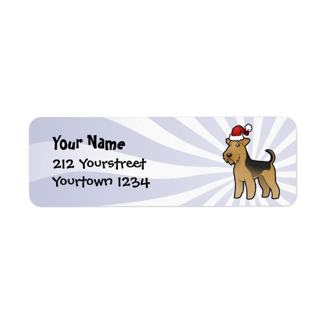 Christmas Airedale Terrier / Welsh Terrier (Front)