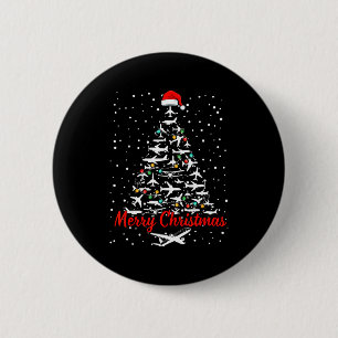 Christmas Airplanes Tree Lots Merry Christmas Men  6 Cm Round Badge