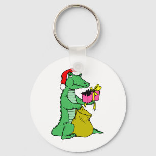 Christmas Alligator Key Ring