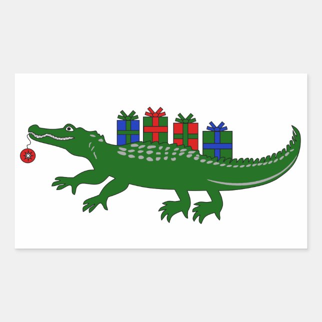 Christmas Alligator Stickers (Front)