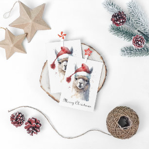 Christmas Alpaca, customisable Foil Holiday Card