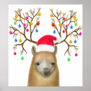 Christmas Alpaca Print