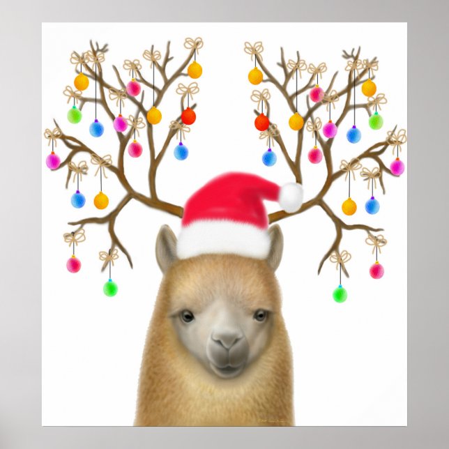Christmas Alpaca Print (Front)