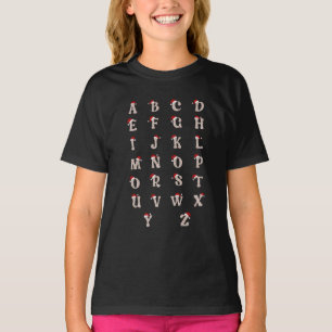 Christmas Alphabet tshirt, Christmas Sweatshirt T-Shirt