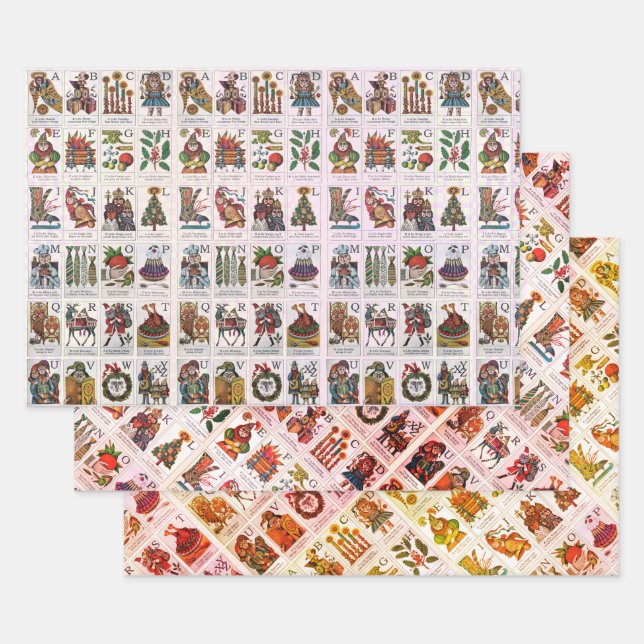 Christmas Alphabet Wrapping Paper Sheet (Set)