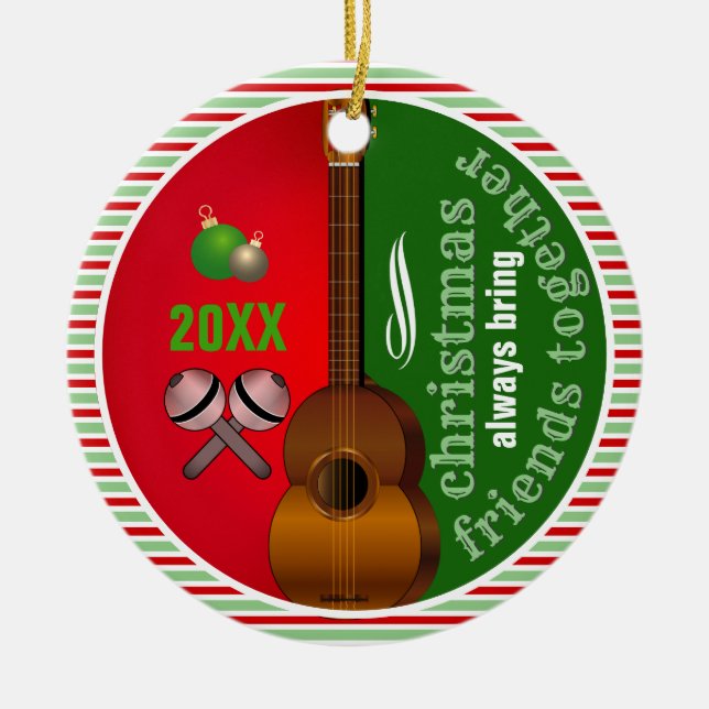 Christmas Always Bring Friends Together Ceramic Tree Decoration (Front)