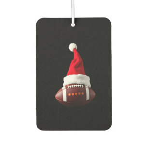 Christmas American Football Ball Santa Hat (1) Car Air Freshener