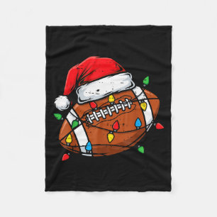 Christmas American Football Santa Funny Xmas Men B Fleece Blanket