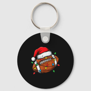 Christmas American Football Santa Funny Xmas Men B Key Ring