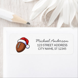 Christmas American Football Santa Return Address