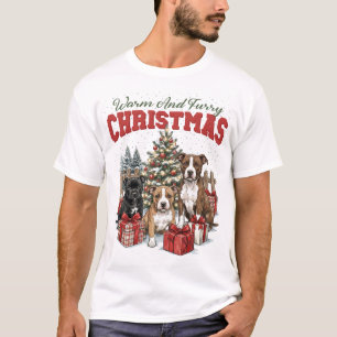 Christmas American Pit Bull Terrier Family Holiday T-Shirt