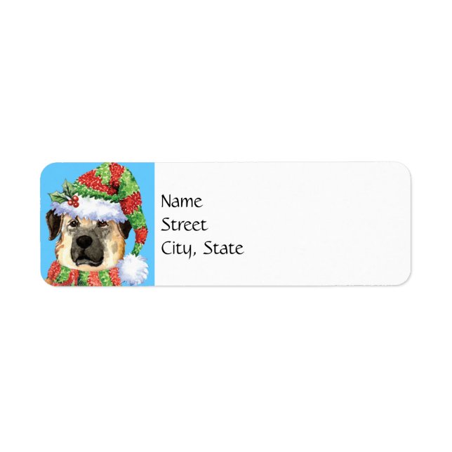 Christmas Anatolian Shepherd Label (Front)