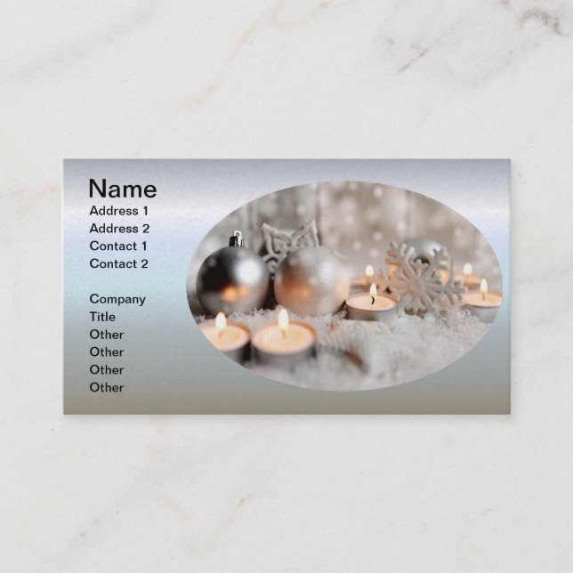 Christmas and Advent Decoration Business Card (Front)