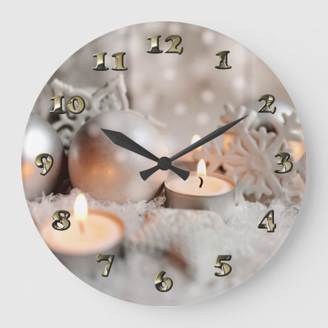 Christmas and Advent Decoration Large Clock (Front)