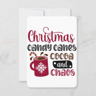 Christmas and Candy Canes Invitation