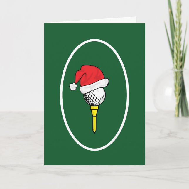 Christmas and Golf Spirit Greeting Card (Front)