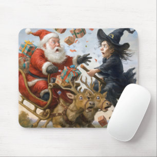Christmas and  Halloween Collision in Mid-air Mouse Mat