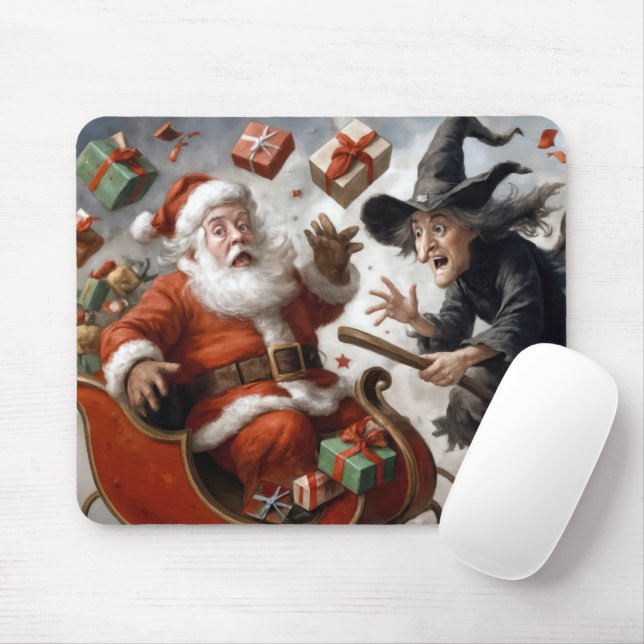 Christmas and Halloween Holidays Collision Mouse Mat (With Mouse)
