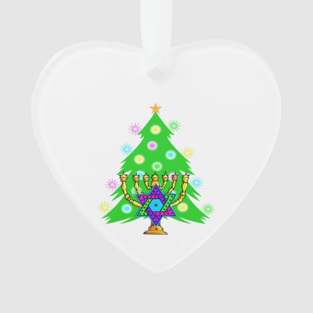 Christmas and Hanukkah Interfaith Ornament (Front)