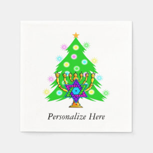 Christmas and Hanukkah Napkin
