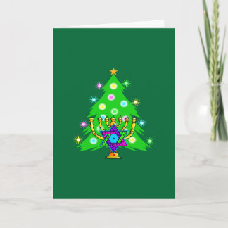 Christmas and Hanukkah Together Holiday Card