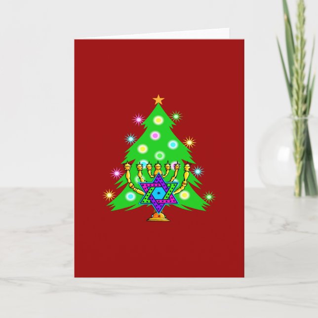 Christmas and Hanukkah Together Holiday Card (Front)