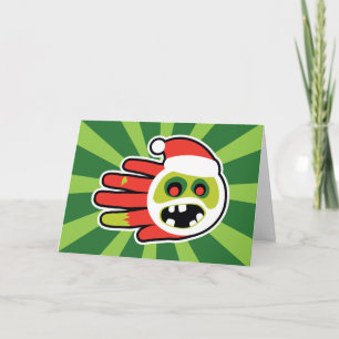 Christmas and Holiday Zombie Santa no cookies Card