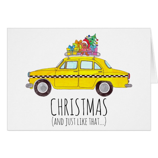 Christmas.. and Just Like That New York Taxi Cab (Front Horizontal)