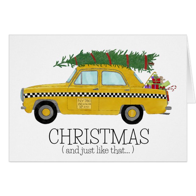 Christmas.. and Just Like That New York Taxi Cab (Front Horizontal)