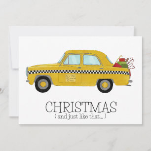 Christmas.. and Just Like That New York Taxi Cab Holiday Card