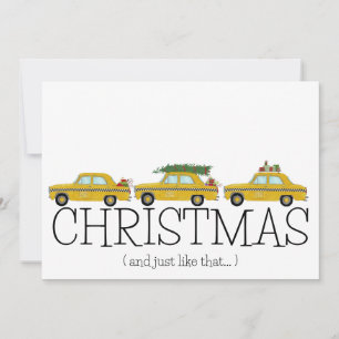 Christmas.. and Just Like That New York Taxi Cabs Holiday Card